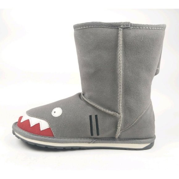 Emu Australia K10589 Shark Putty Suede Sheepskin Shearling Boots, Big Kid US 4 - Picture 8 of 12